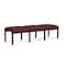Lesro Lenox Wood 3 Seat Bench Wood Frame, Mahogany, RF Nebbiolo Upholstery LW3001 - alternate 2